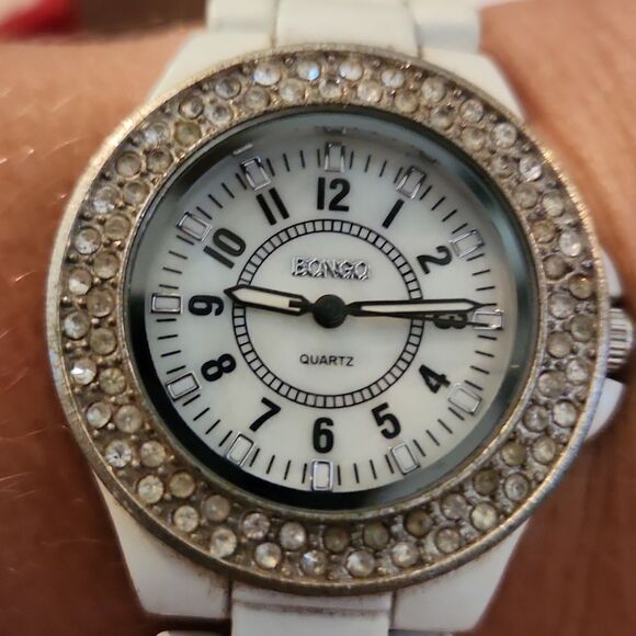 Bongo Quartz Rhinestone Accutime Watch Corp Watch - Picture 1 of 6